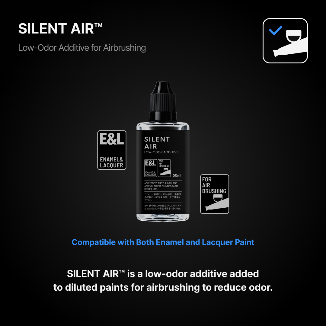 GUNPRIMER SILENT AIR น้ำยาผสมสีแอร์บรัช สูตรลดกลิ่น Low-Odor Air Brush Additive Gunprimer