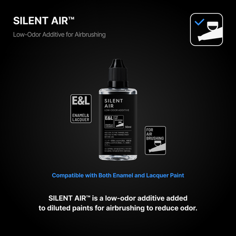 GUNPRIMER SILENT AIR น้ำยาผสมสีแอร์บรัช สูตรลดกลิ่น Low-Odor Air Brush Additive Gunprimer