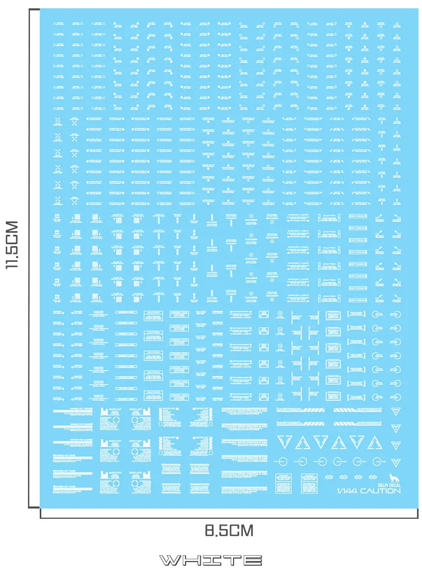 Delpi Water Decal (ดิแคลน้ำ) 1/144 Mechanical Caution Delpi Decal