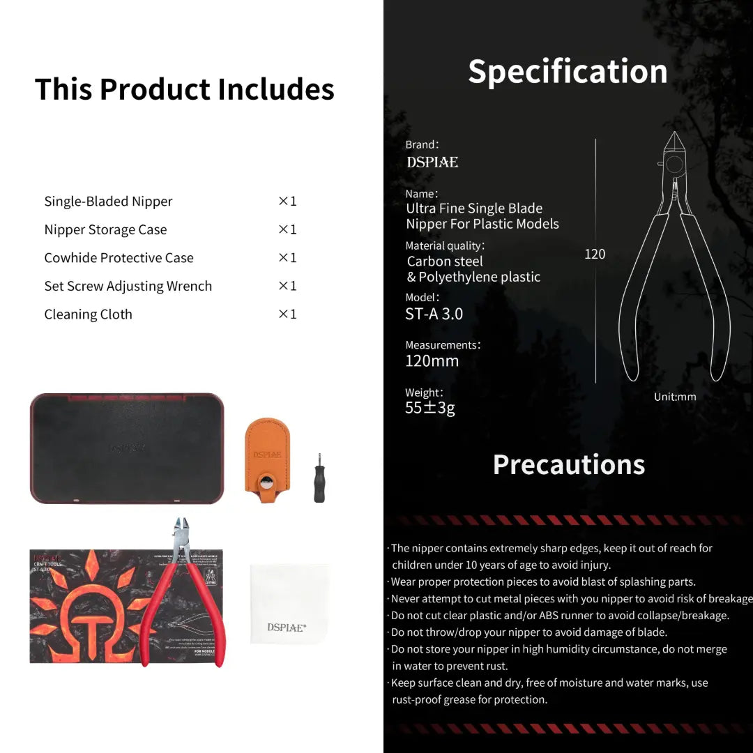 ST-A 3.0 Single Blade Nipper By DSPIAE คีมตัดโมเดลพลาสติก คมมีดเดี่ยว Dspiae