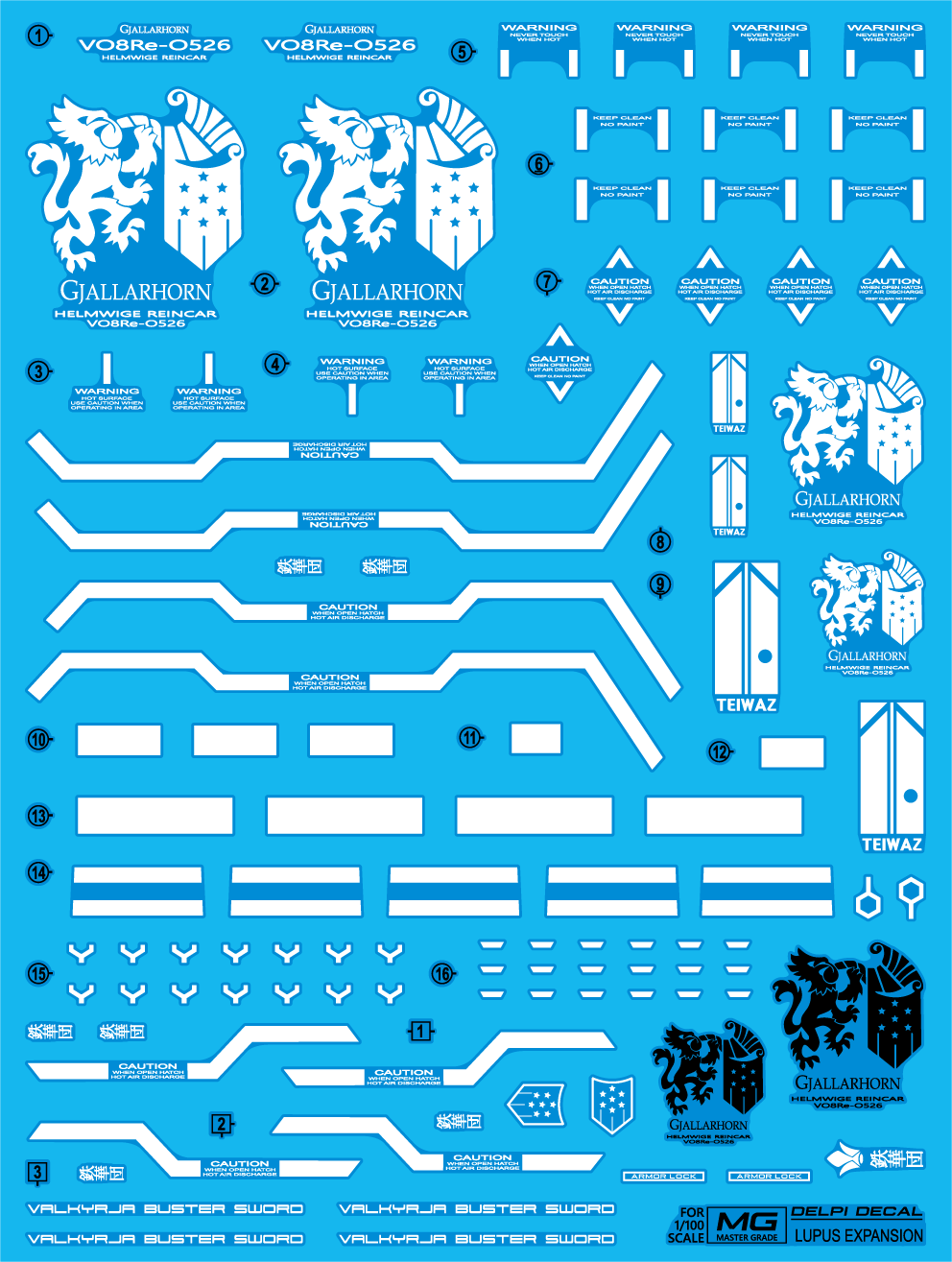 Delpi Decal (ดีคอลน้ำ) MG BARBATOS LUPUS EXPANSION Delpi Decal