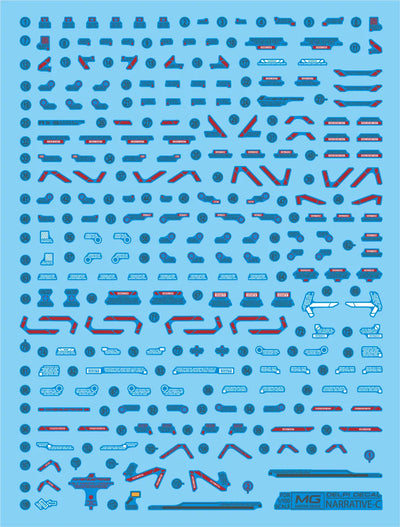 Delpi Water Decal (ดิแคลน้ำ) MG Narrative C-Packs Ver.Ka Gundam Delpi Decal