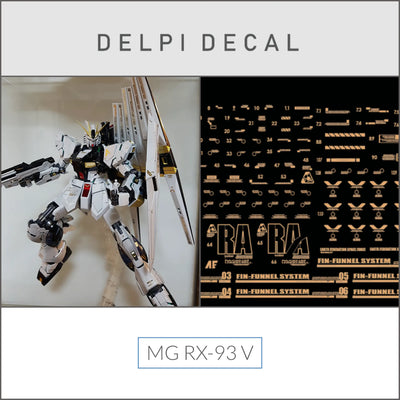 Delpi Metal Sticker (สติกเกอร์โลหะ) MG RX-93 V Gundam Ver.Ka (Gold) Delpi Decal