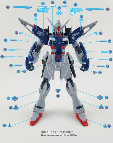 Delpi Water Decal (ดิแคลน้ำ) HG Destiny Spec II Gundam