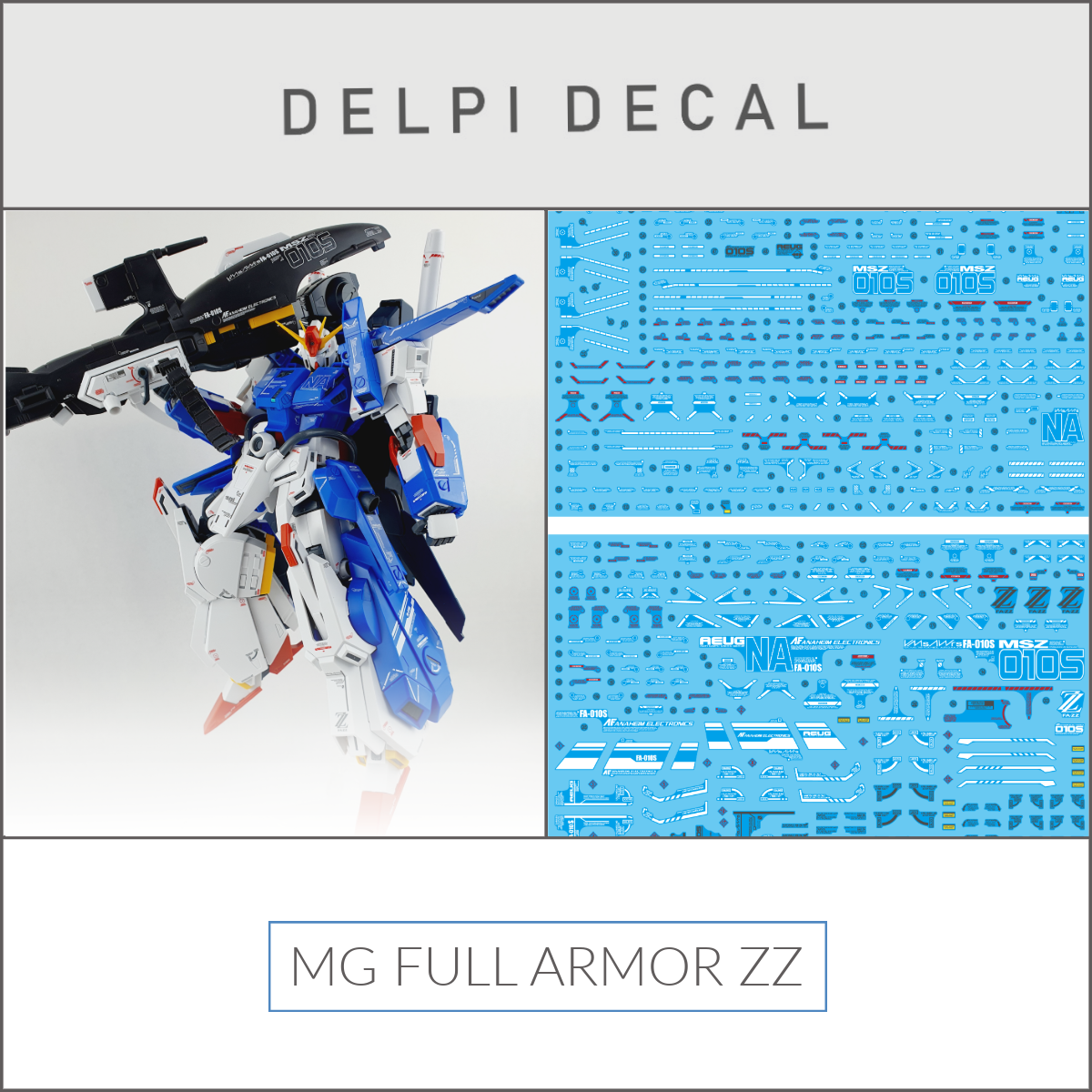Delpi Decal (ดีคอลน้ำ) MG FULL ARMOR ZZ Delpi Decal