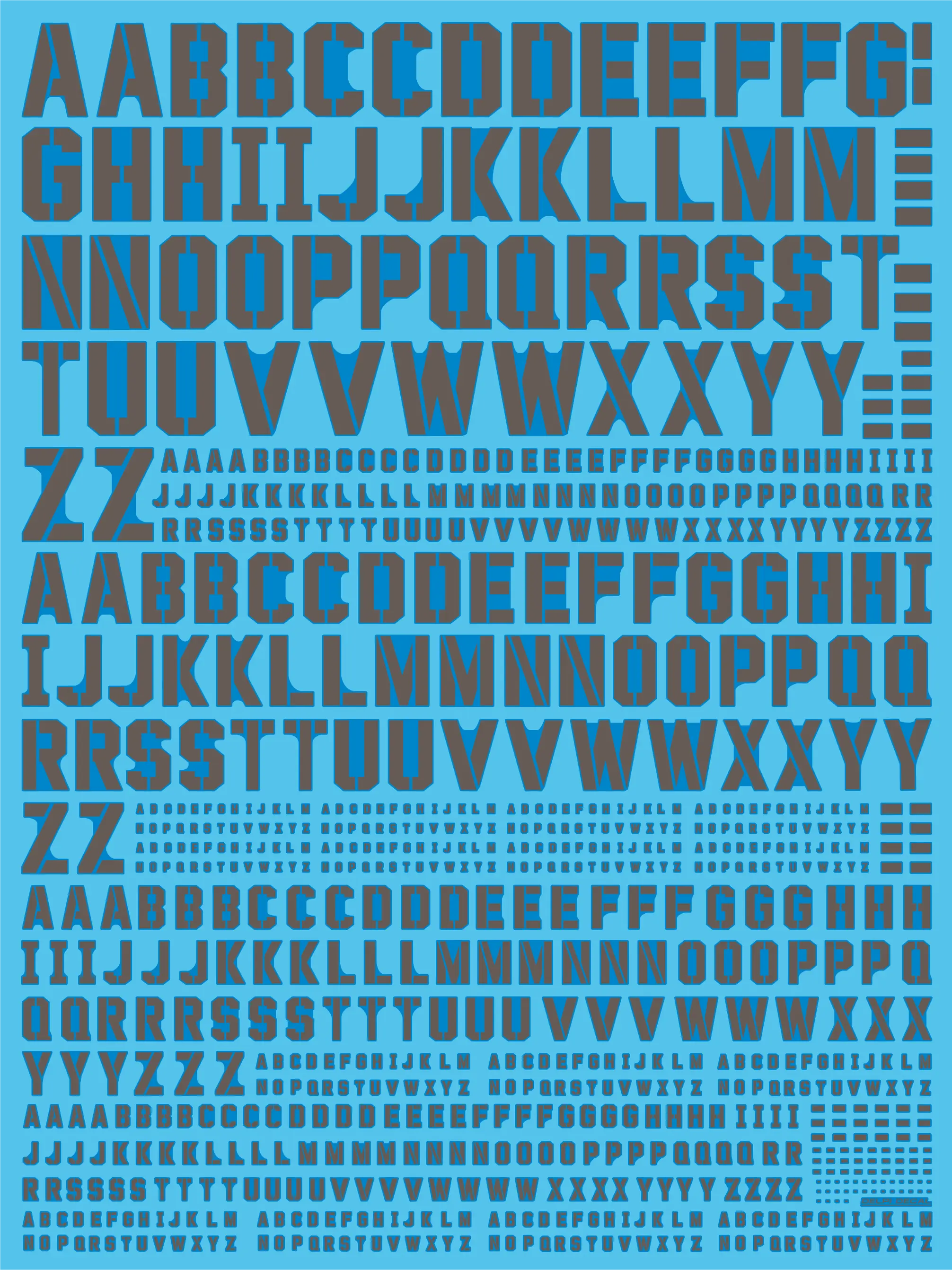 Delpi Water Decal (ดิแคลน้ำ) Alphabet Universal Delpi Decal