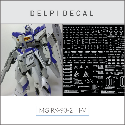 Delpi Metal Sticker (สติกเกอร์โลหะ) MG RX-93-2 Hi-V Gundam Ver.Ka (Silver)