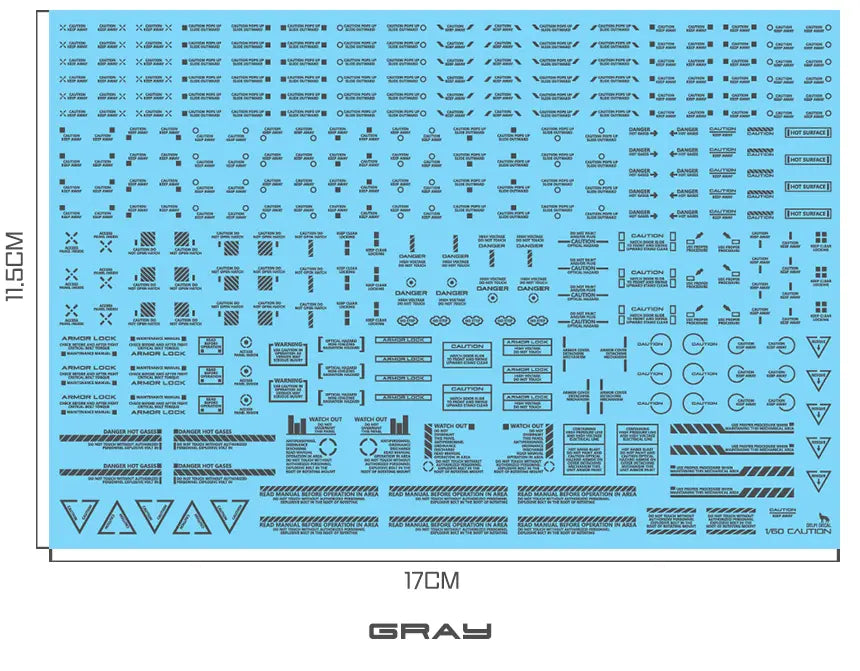 Delpi Water Decal (ดิแคลน้ำ) 1/60 Mechanical Caution Delpi Decal