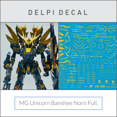 Delpi Water Decal (ดิแคลน้ำ) MG Unicorn Banshee Norn Full Gundam (Gold Holo)