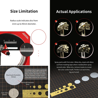 Stepless Circular Cutter By DSPIAE เครื่องตัดเทปบังพ่นแบบวงกลม Dspiae