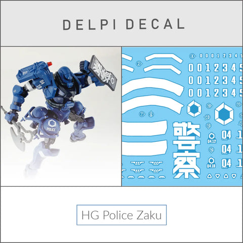 Delpi Decal (ดีคอลน้ำ) HG Police Zaku Delpi Decal