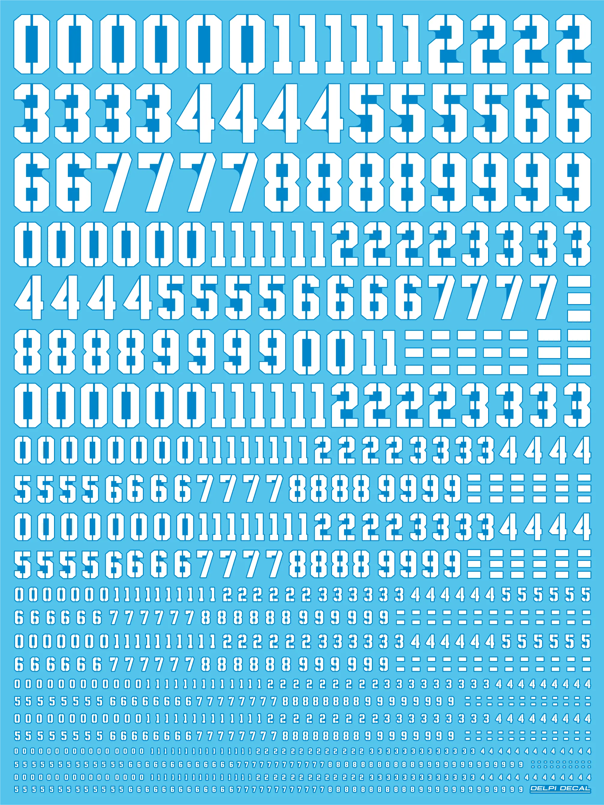 Delpi Water Decal (ดิแคลน้ำ) Number Universal Delpi Decal