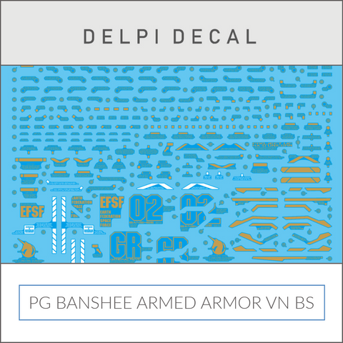 Delpi Decal (ดีคอลน้ำ) PG BANSHEE ARMED ARMOR VN BS Delpi Decal