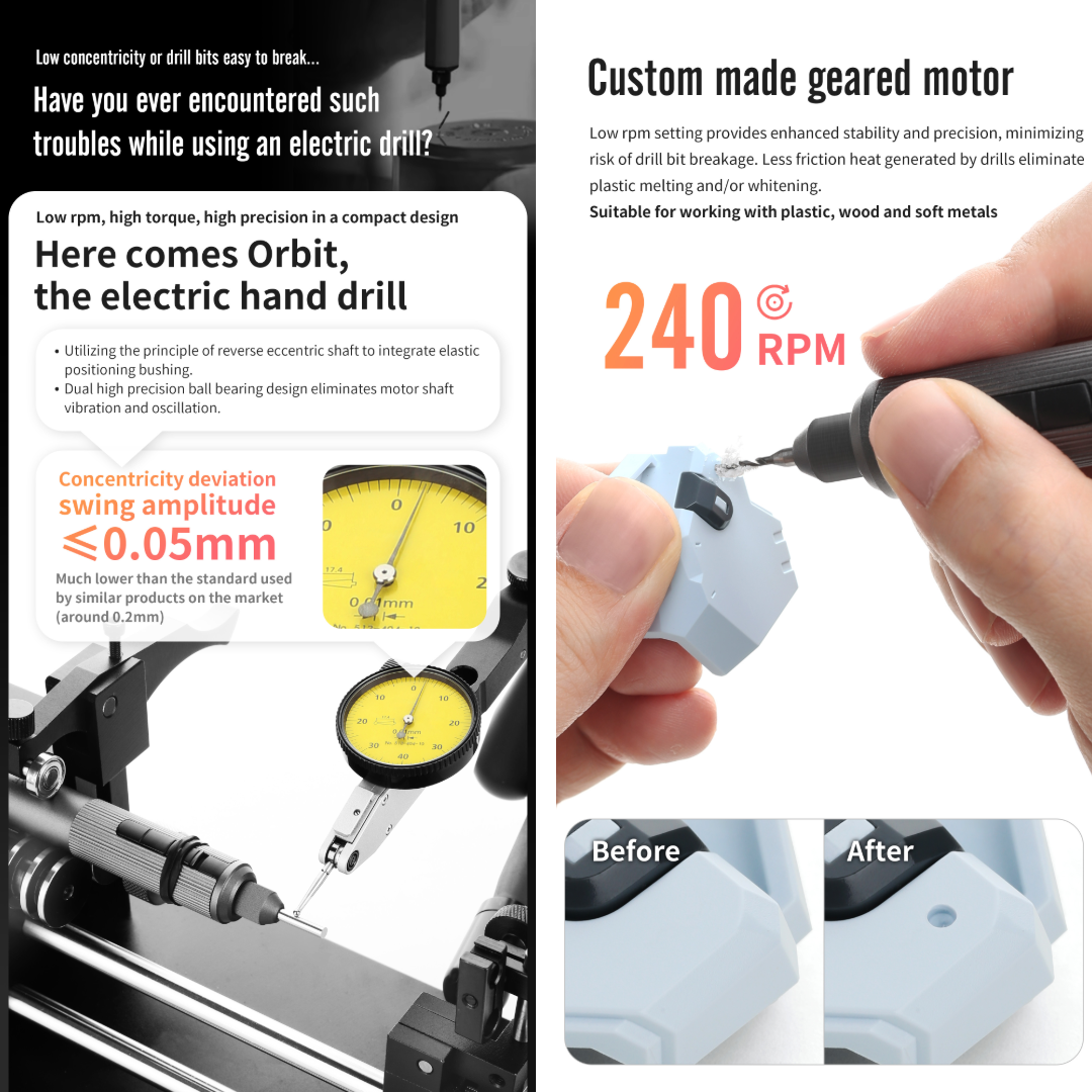 (New) DSPIAE สว่านมือไฟฟ้า Orbit Electric Drill Dspiae