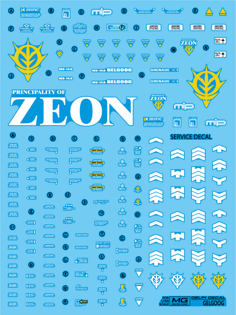 Delpi Water Decal (ดิแคลน้ำ) MG Gelgoog Mass Production