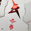 Delpi Decal (สติกเกอร์โลหะ) PG UNLEASHED RX-93 V SYMBOL RED Delpi Decal