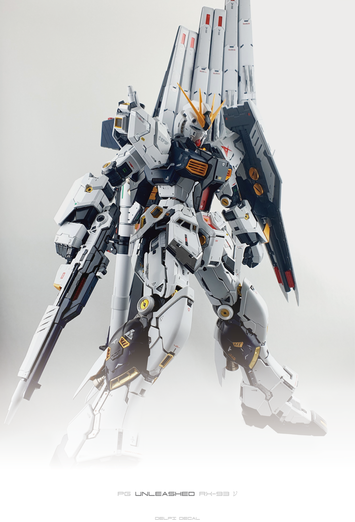 Delpi Decal (ดีคอลน้ำ) PG UNLEASHED RX-93 V Delpi Decal