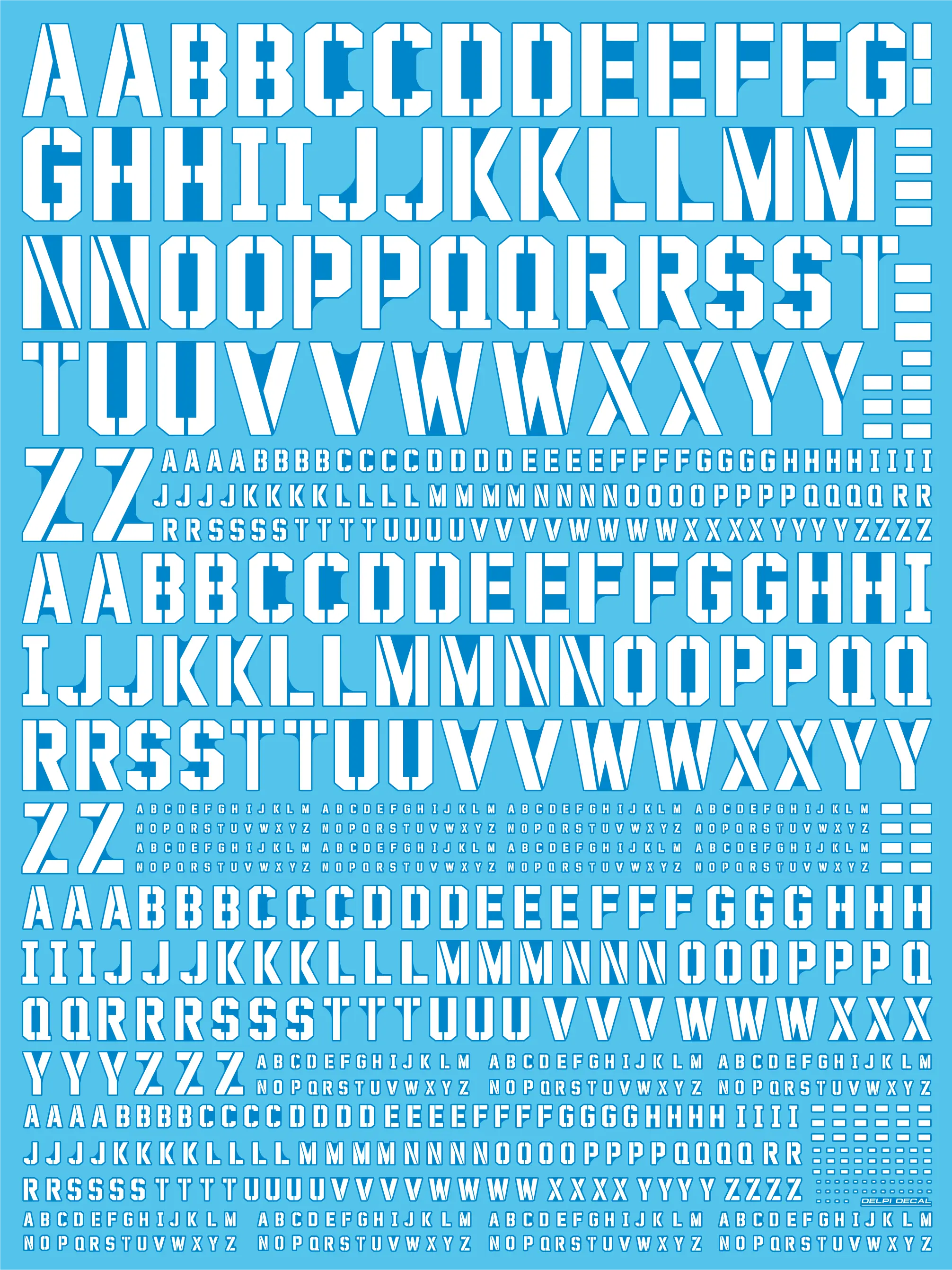 Delpi Water Decal (ดิแคลน้ำ) Alphabet Universal Delpi Decal