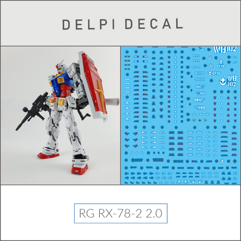 Delpi Water Decal (ดิแคลน้ำ) RG RX-78-2 2.0 Gundam