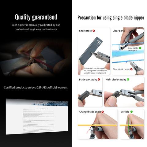 (New) DSPIAE คีมตัดคมมีดเดี่ยว Ultra Thin Single Blade Hobby Nipper