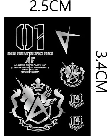 Delpi Metal Sticker (สติกเกอร์โลหะ) MG RX-93-2 Hi-V (Symbol) (Silver) Delpi Decal