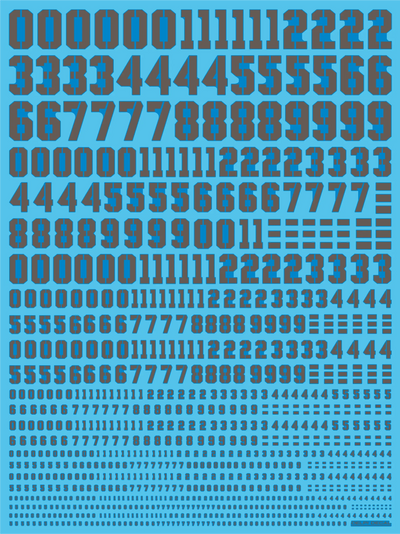 Delpi Water Decal (ดิแคลน้ำ) Number Universal Delpi Decal