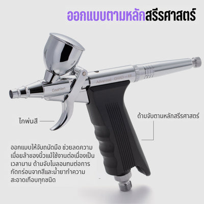 GAAHLERI แอร์บรัช Advanced Series รุ่น GHAD-68 0.38 & 0.5mm GAAHLERI