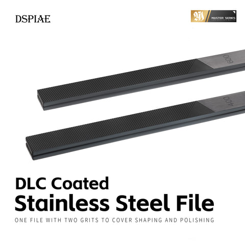 (New) DSPIAE ตะไบโมเดลสแตนเลสเคลือบคาร์บอน DLC Coated Stainless Steel File