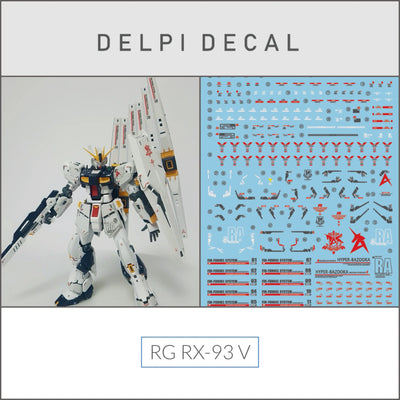 Delpi Water Decal (ดิแคลน้ำ) RG RX-93 V Gundam Delpi Decal