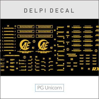 Delpi Metal Sticker (สติกเกอร์โลหะ) PG Unicorn Gundam Delpi Decal