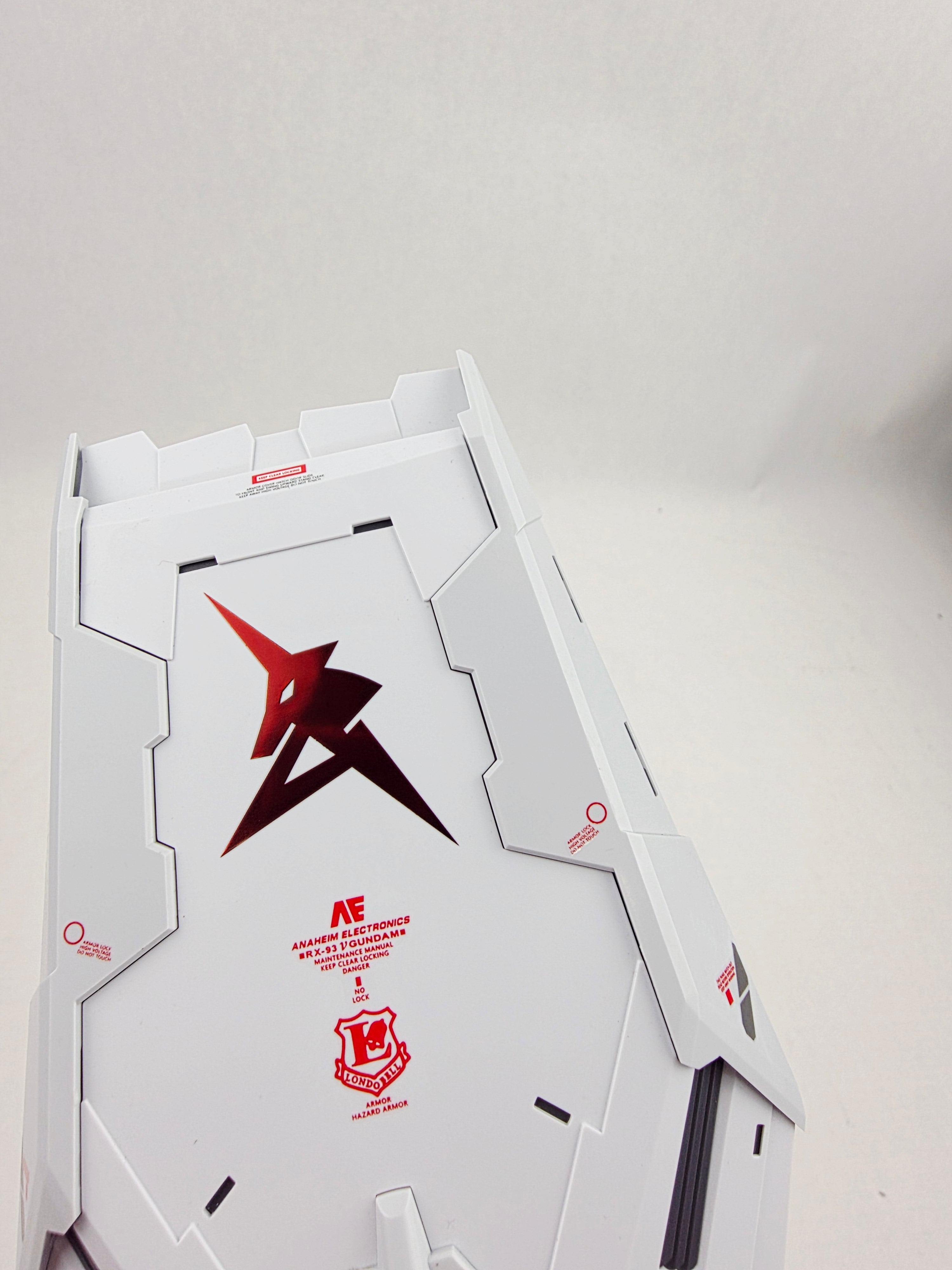 Delpi Decal (สติกเกอร์โลหะ) PG UNLEASHED RX-93 V SYMBOL RED Delpi Decal