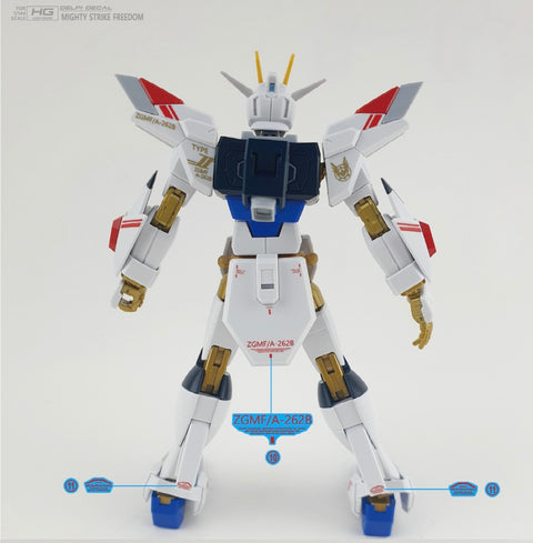 Delpi Water Decal (ดิแคลน้ำ) HG Mighty Strike Freedom Gundam