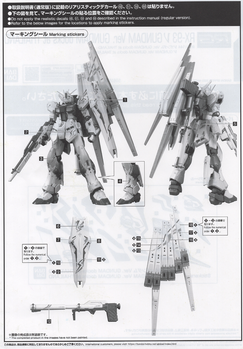 Delpi Water Decal (ดิแคลน้ำ) RG RX-93 V Gundam