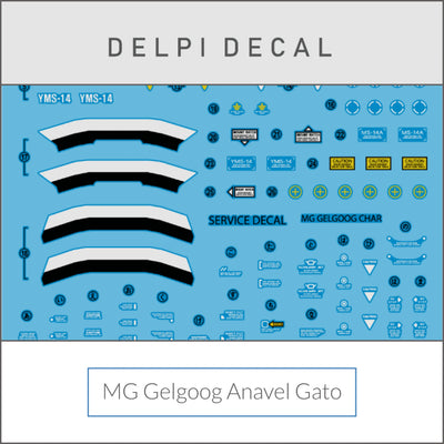 Delpi Water Decal (ดิแคลน้ำ) MG Gelgoog Anavel Gato Delpi Decal
