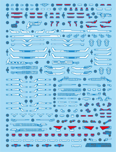 Delpi Water Decal (ดิแคลน้ำ) RG Destiny Gundam Delpi Decal