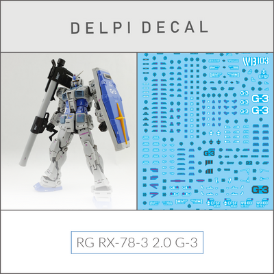 Delpi Decal (ดีคอลน้ำ) RG RX-78-3 2.0 G-3 Delpi Decal