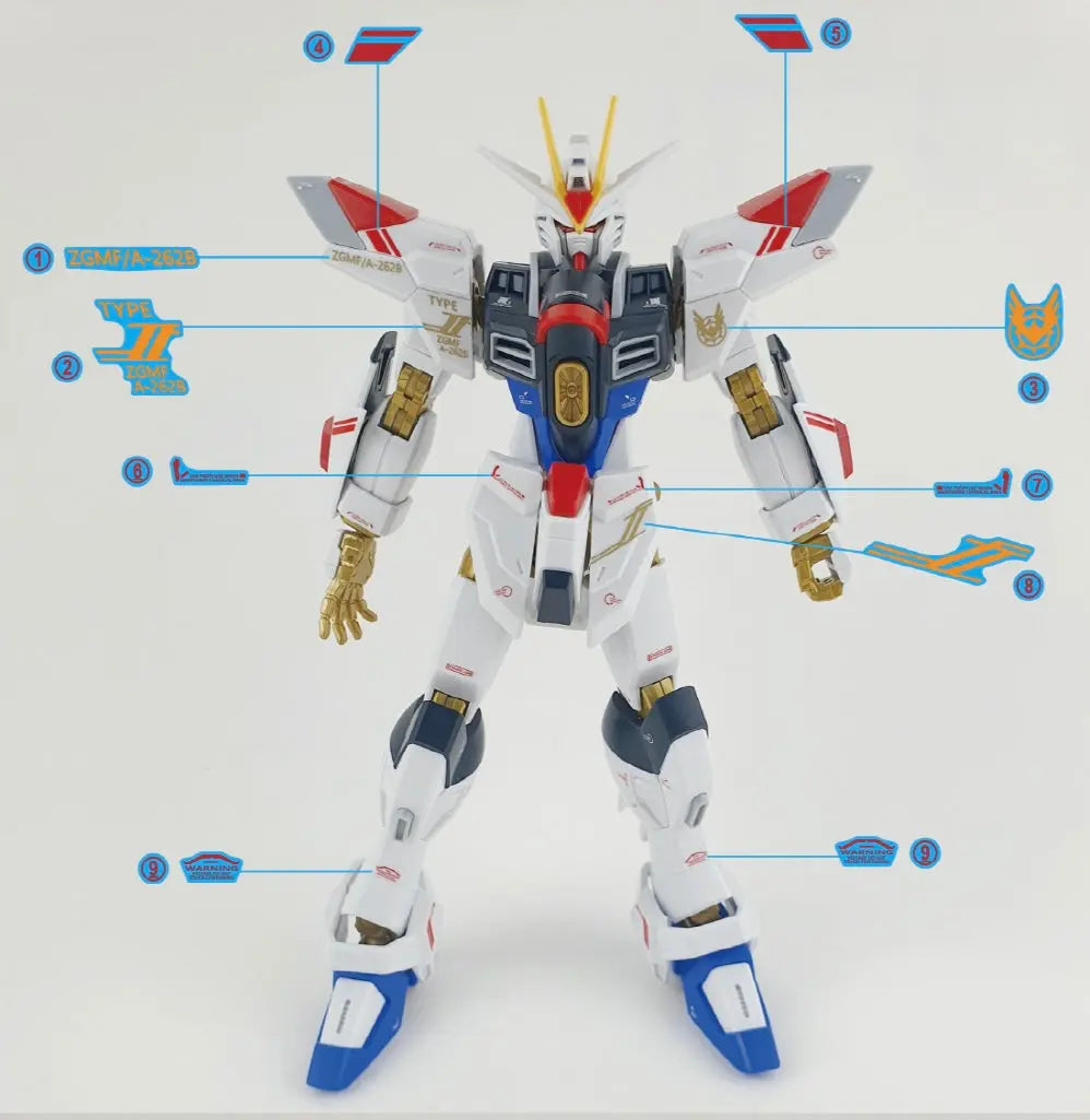 Delpi Water Decal (ดิแคลน้ำ) HG Mighty Strike Freedom Gundam Delpi Decal