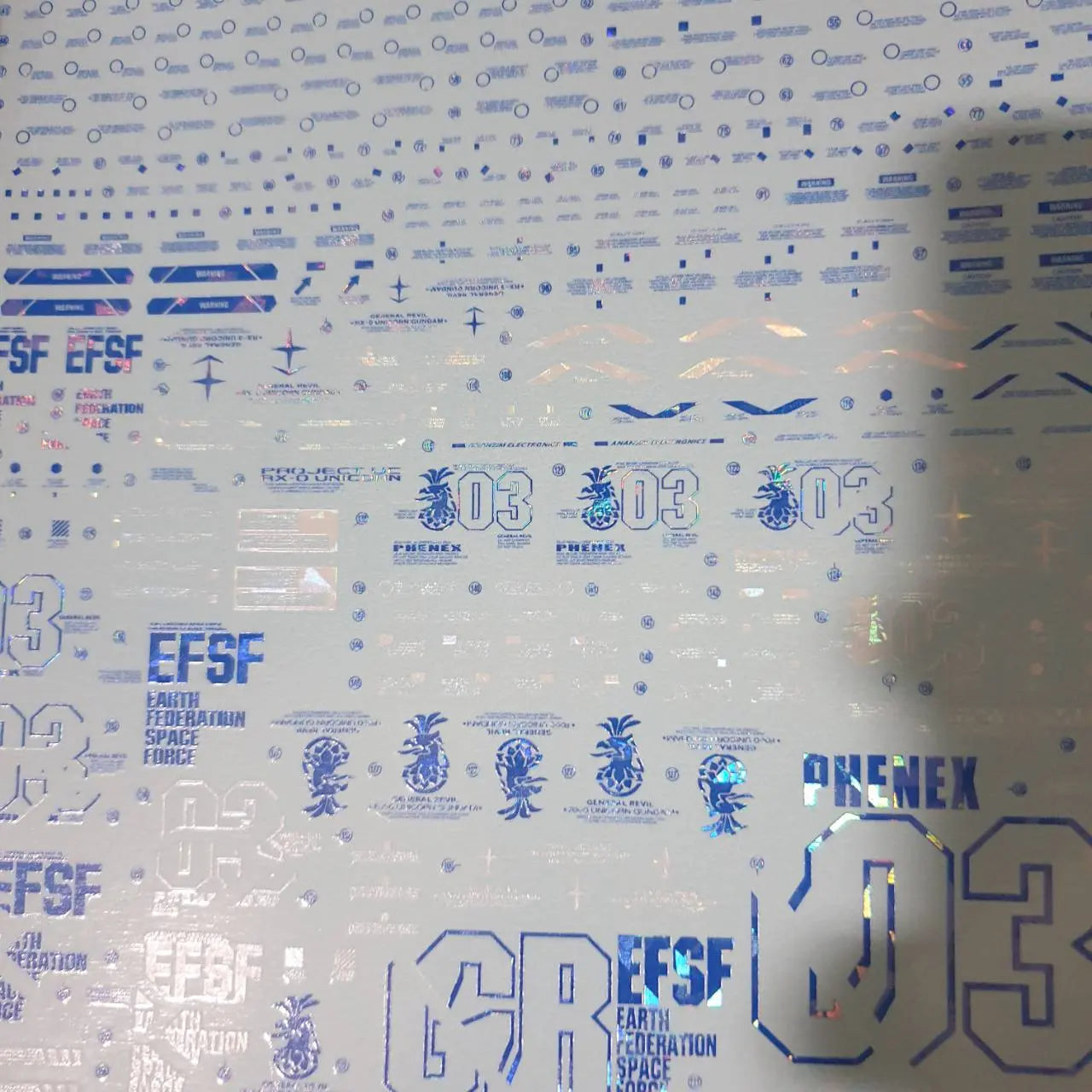 Delpi Water Decal (ดิแคลน้ำ) PG Unicorn Phenex Gundam (Delpi Custom) Delpi Decal