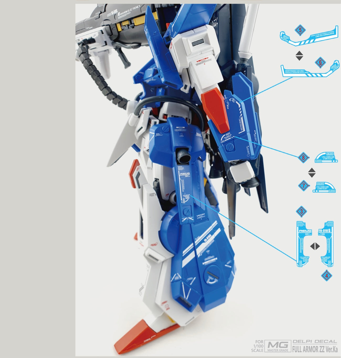 Delpi Decal (ดีคอลน้ำ) MG FULL ARMOR ZZ Delpi Decal