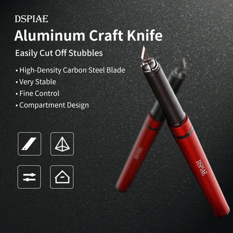 Aluminum Alloy Craft Knife By DSPIAE มีดอาร์ทไนฟ์ ด้ามอลูมิเนียม พร้อมใบมีด รุ่น DK-1