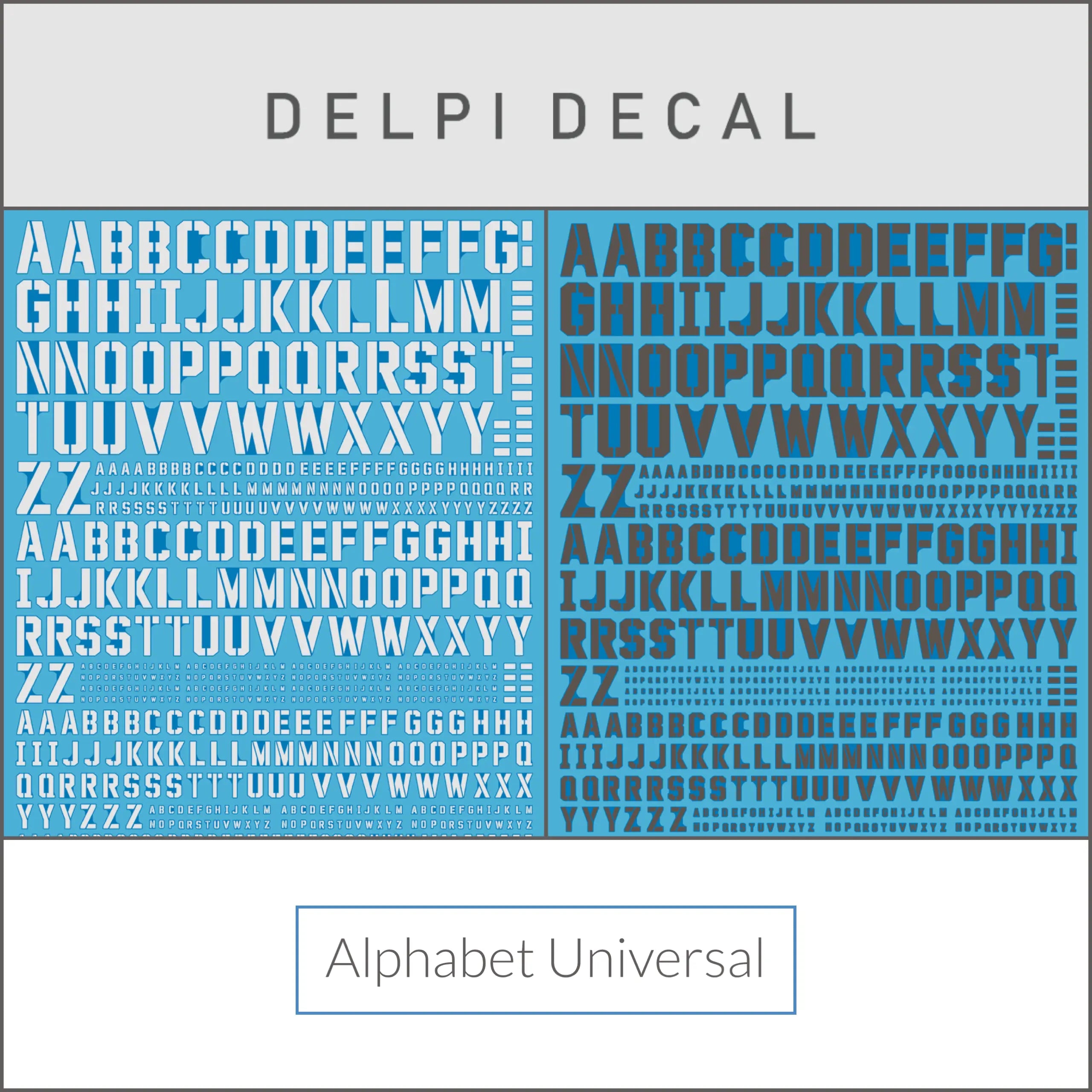Delpi Water Decal (ดิแคลน้ำ) Alphabet Universal Delpi Decal