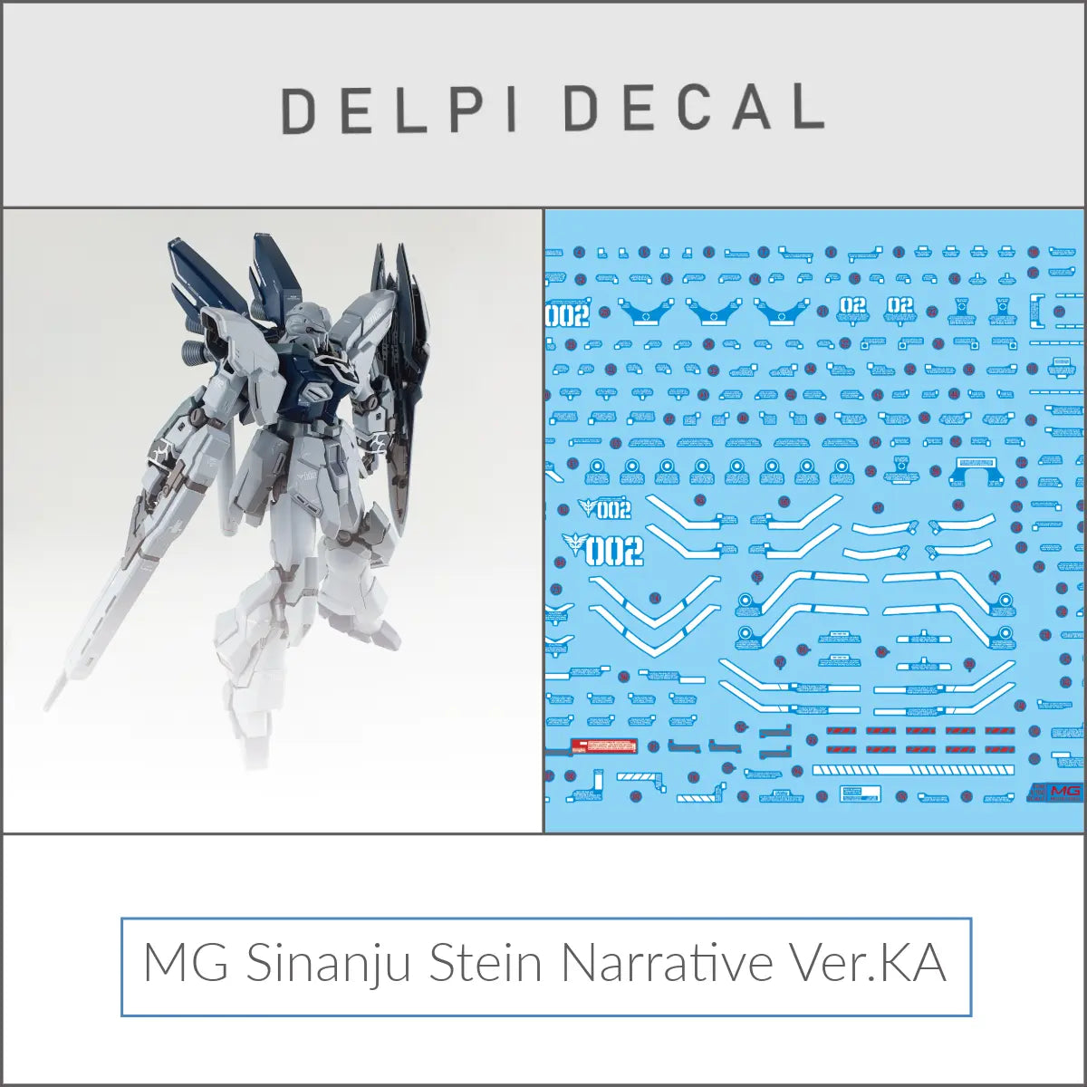 Delpi Water Decal (ดิแคลน้ำ) MG Sinanju Stein Narrative Ver.KA Delpi Decal