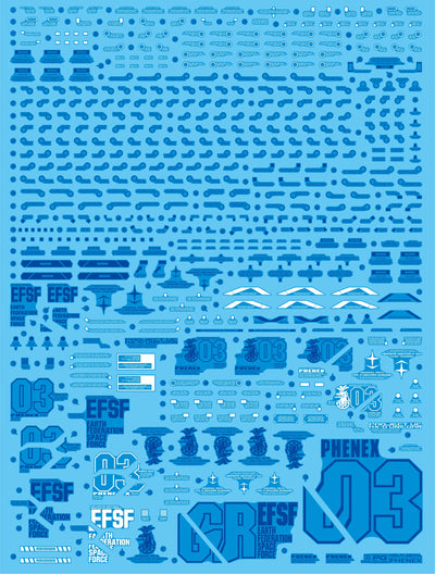 Delpi Water Decal (ดิแคลน้ำ) PG Unicorn Phenex Gundam (Delpi Custom) Delpi Decal