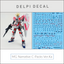 Delpi Water Decal (ดิแคลน้ำ) MG Narrative C-Packs Ver.Ka Gundam