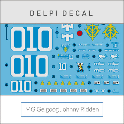 Delpi Water Decal (ดิแคลน้ำ) MG Gelgoog Johnny Ridden Delpi Decal