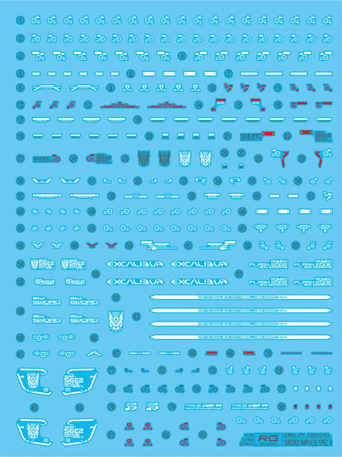 Delpi Decal (ดีคอลน้ำ) RG Sword Impulse Spec II Delpi Decal