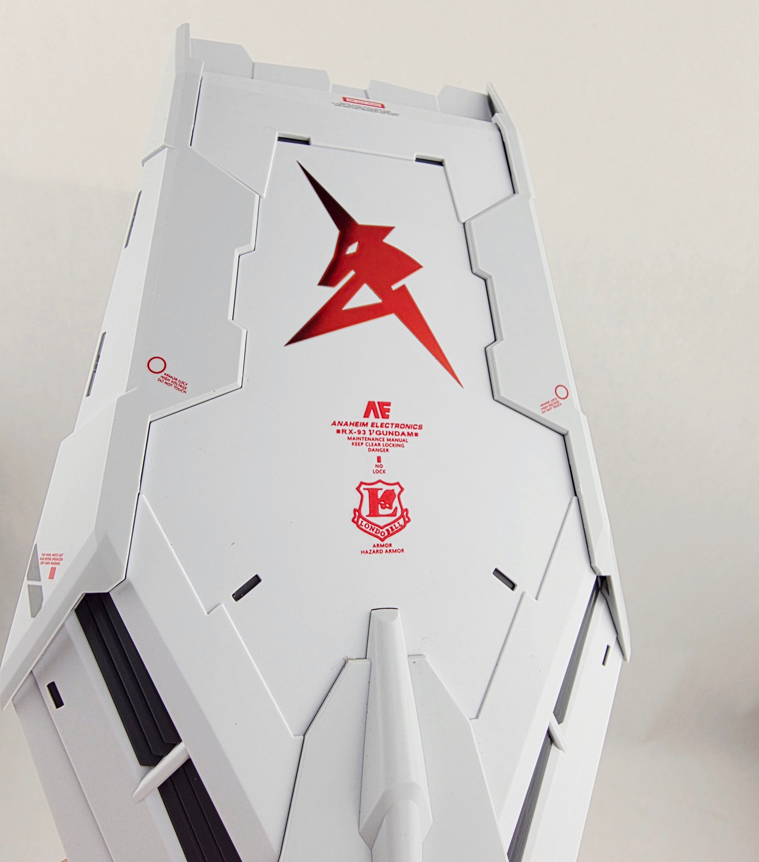 Delpi Decal (สติกเกอร์โลหะ) PG UNLEASHED RX-93 V SYMBOL RED Delpi Decal