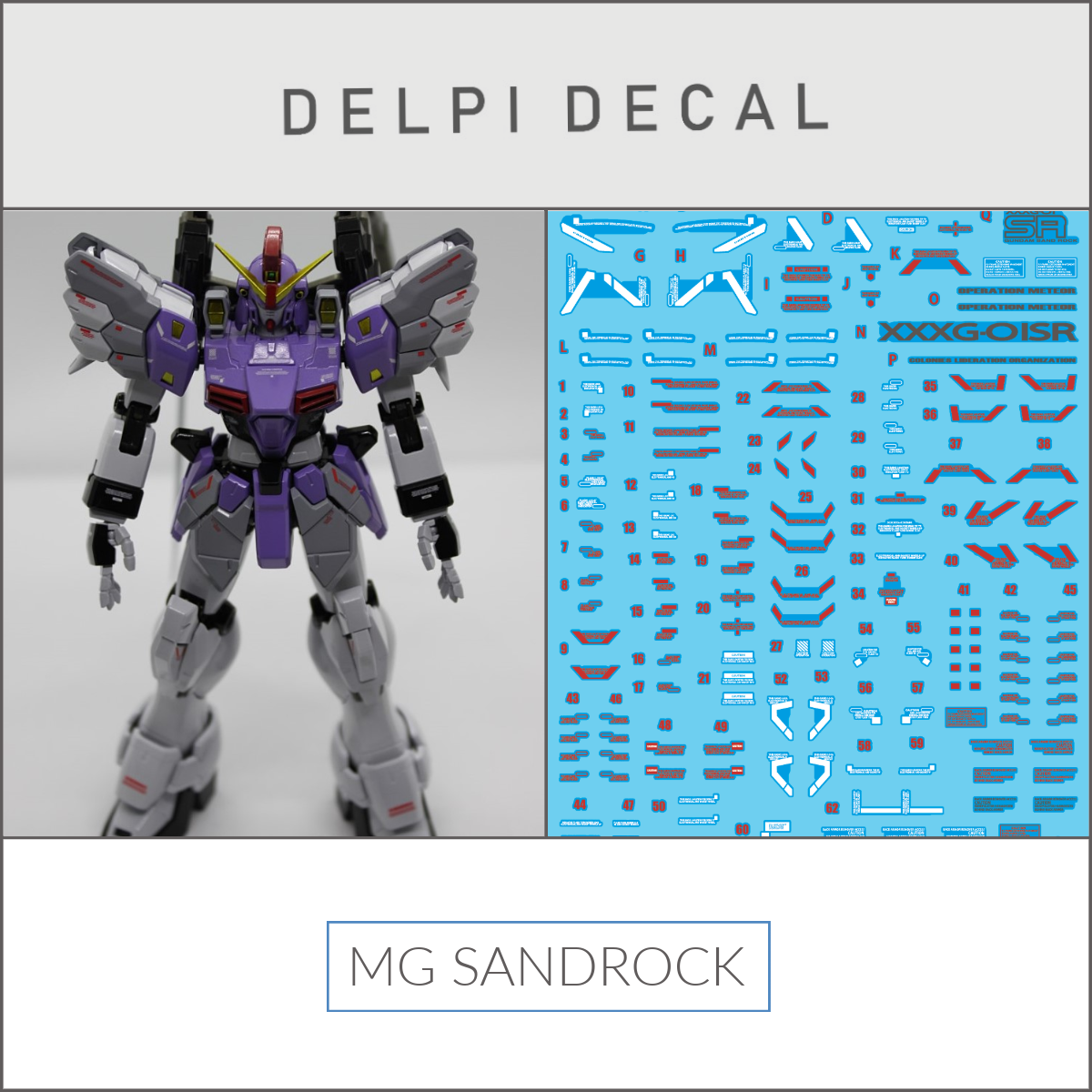Delpi Decal (ดีคอลน้ำ) MG SANDROCK Delpi Decal