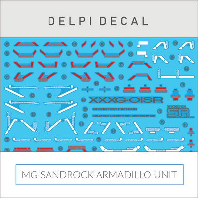 Delpi Decal (ดีคอลน้ำ) MG SANDROCK ARMADILLO UNIT Delpi Decal