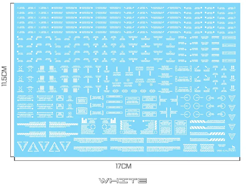 Delpi Water Decal (ดิแคลน้ำ) 1/60 Mechanical Caution Delpi Decal
